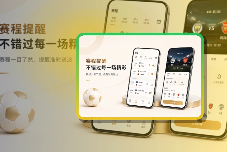 路径式引导 · 移动端追赛入口 · 多场赛事切换更清楚界面展示